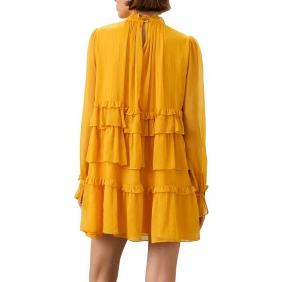 Adam Lippes x RTR Tiered Ruffle Dress in Yellow, Size US 12 - Picture 3 of 7